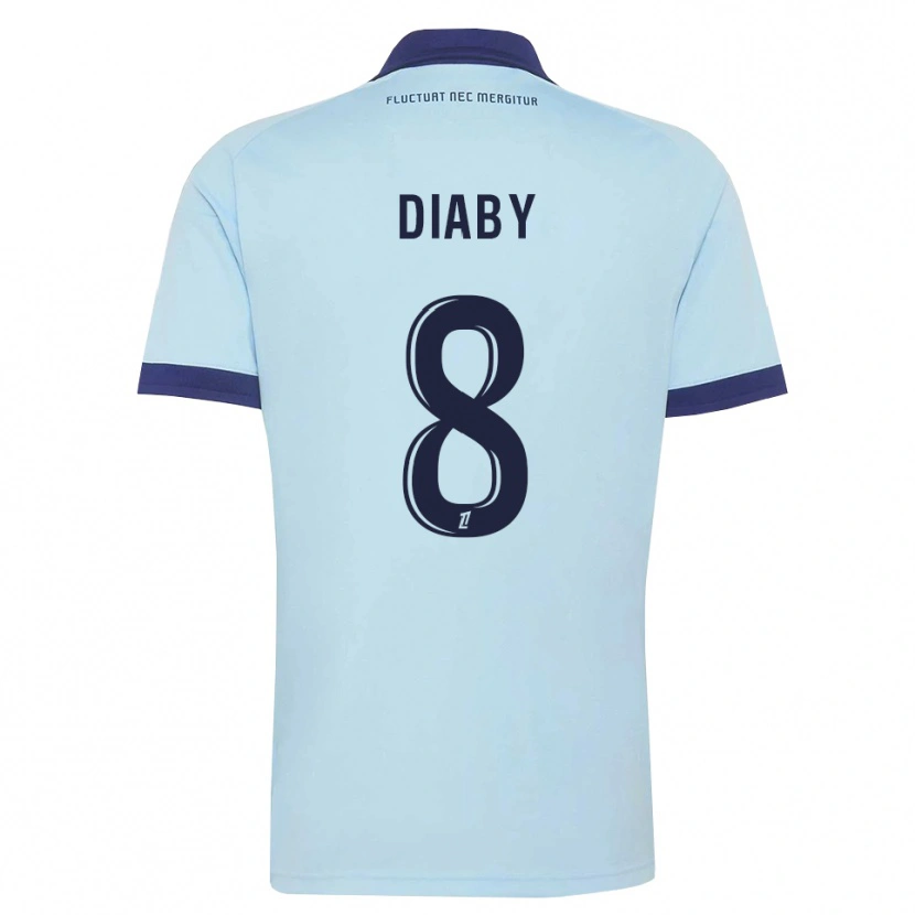 Danxen Kid Aboubakar Diaby #8 Cornflower Blue Black Away Jersey 2026/27 T-Shirt
