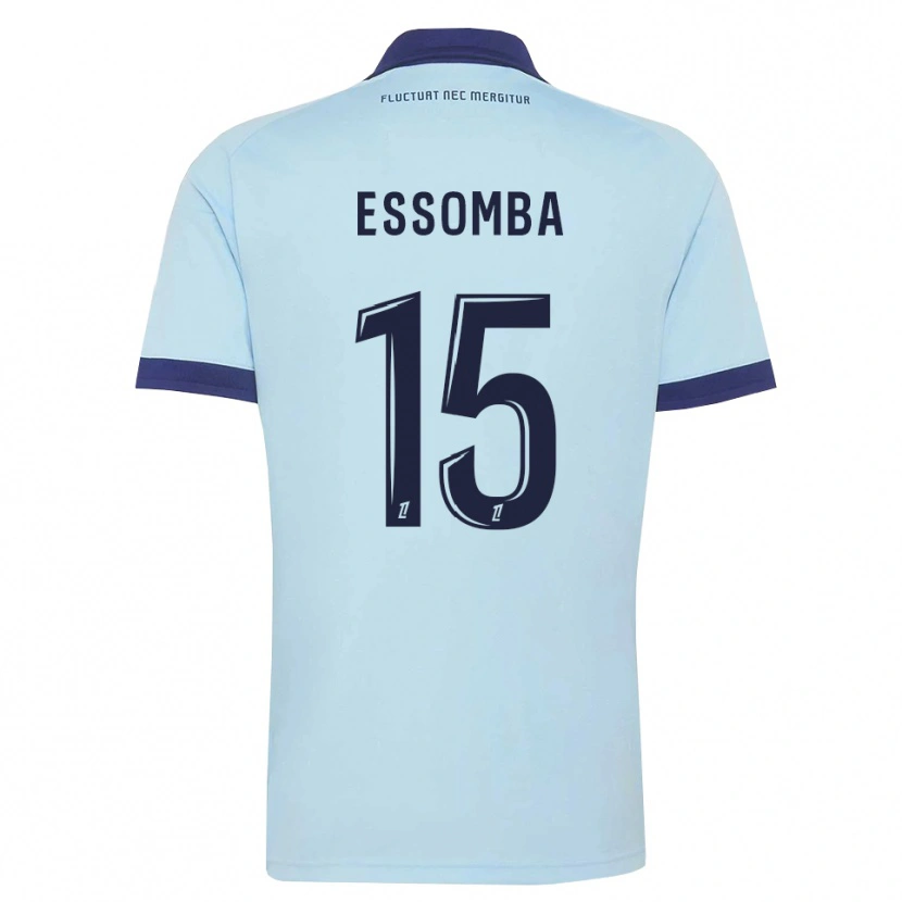 Danxen Kid Aaron Essomba #15 Cornflower Blue Black Away Jersey 2026/27 T-Shirt