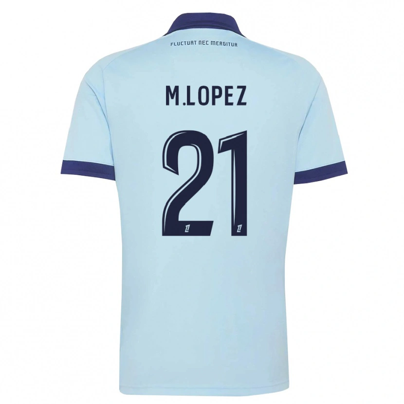 Danxen Kid Maxime Lopez #21 Cornflower Blue Black Away Jersey 2026/27 T-Shirt