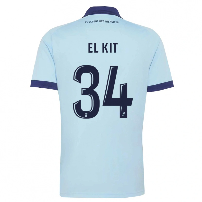 Danxen Kid Kamil El Kit #34 Cornflower Blue Black Away Jersey 2026/27 T-Shirt