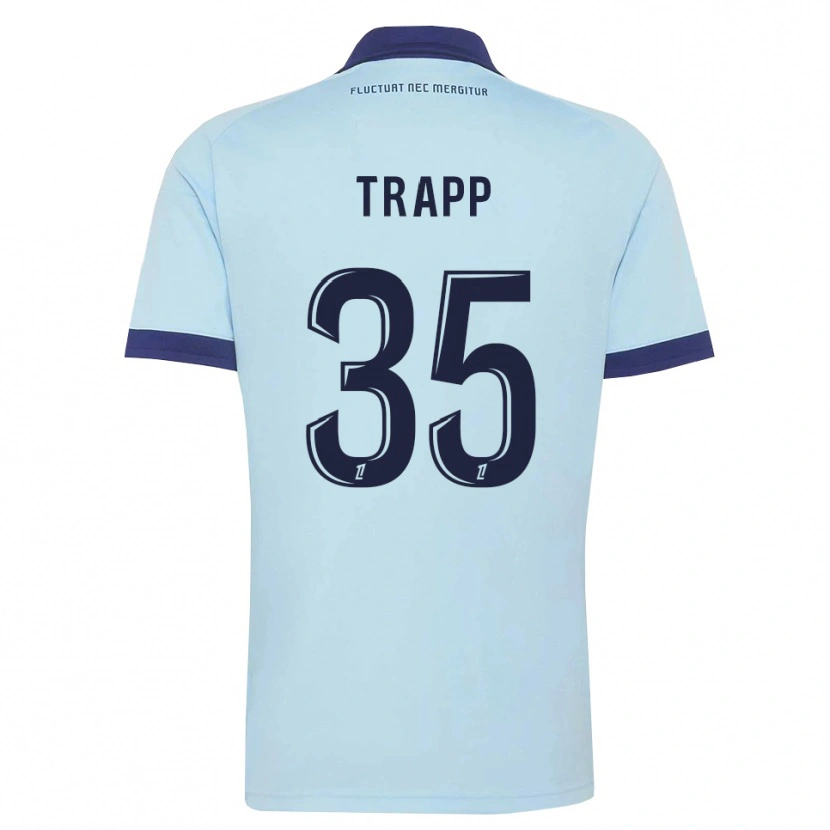 Danxen Kid Kevin Trapp #35 Cornflower Blue Black Away Jersey 2026/27 T-Shirt