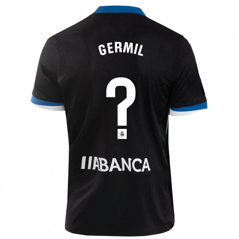 Danxen Kid Darío Germil #0 Black Blue White Away Jersey 2026/27 T-Shirt