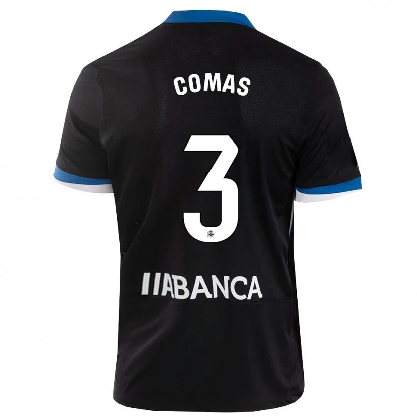 Danxen Kid Arnau Comas #3 Black Blue White Away Jersey 2026/27 T-Shirt
