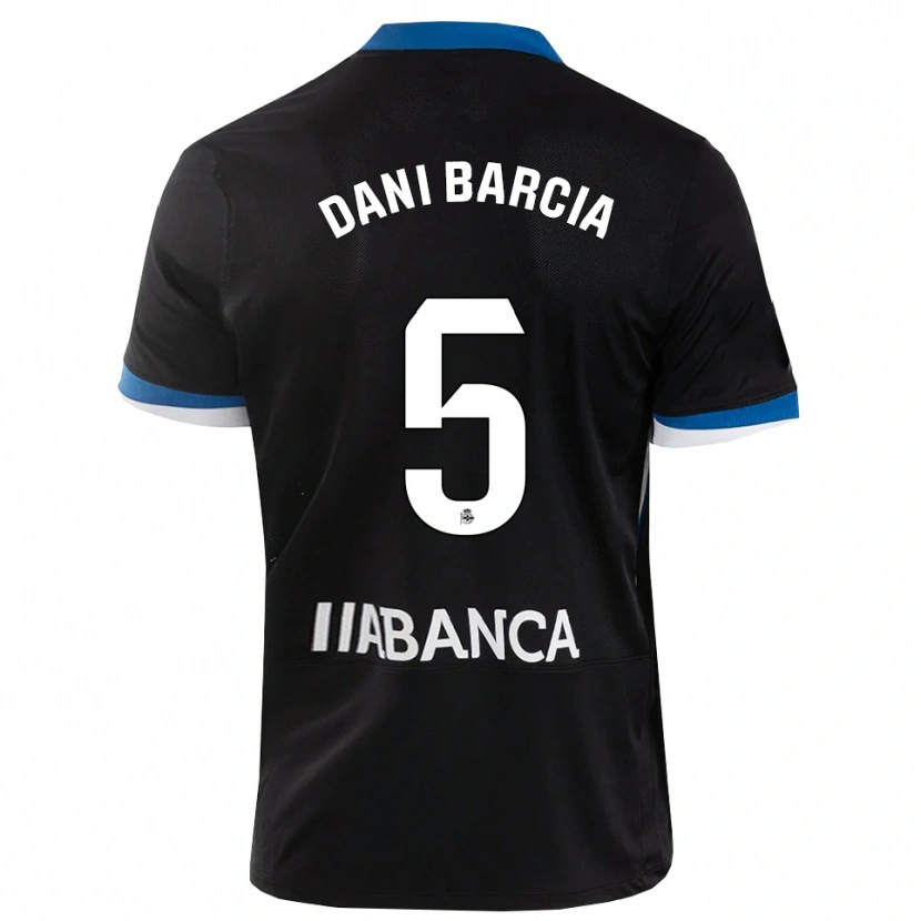 Danxen Kid Dani Barcia #5 Black Blue White Away Jersey 2026/27 T-Shirt