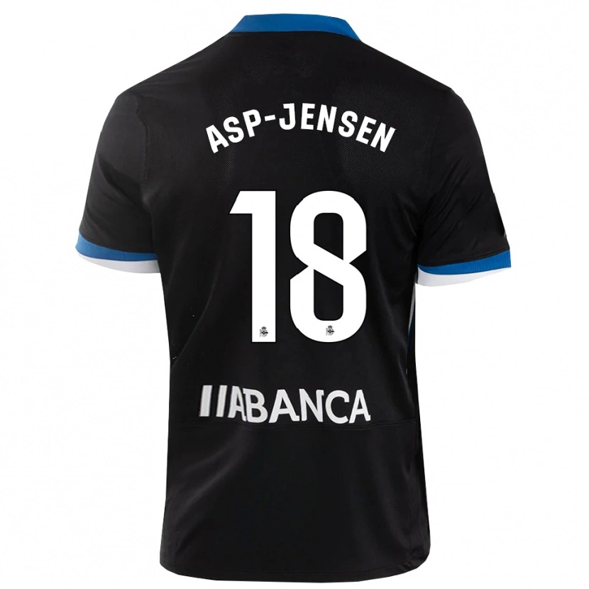 Danxen Kid Jonathan Asp Jensen #18 Black Blue White Away Jersey 2026/27 T-Shirt