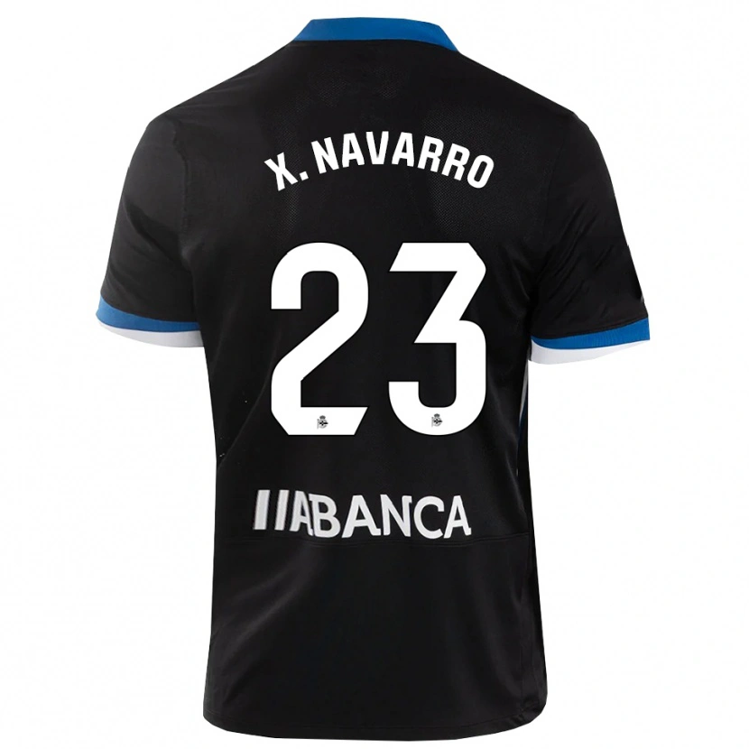 Danxen Kid Ximo Navarro #23 Black Blue White Away Jersey 2026/27 T-Shirt
