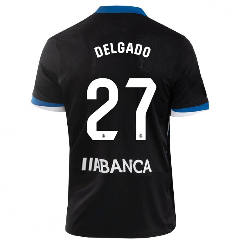 Danxen Kid Álex Delgado #27 Black Blue White Away Jersey 2026/27 T-Shirt