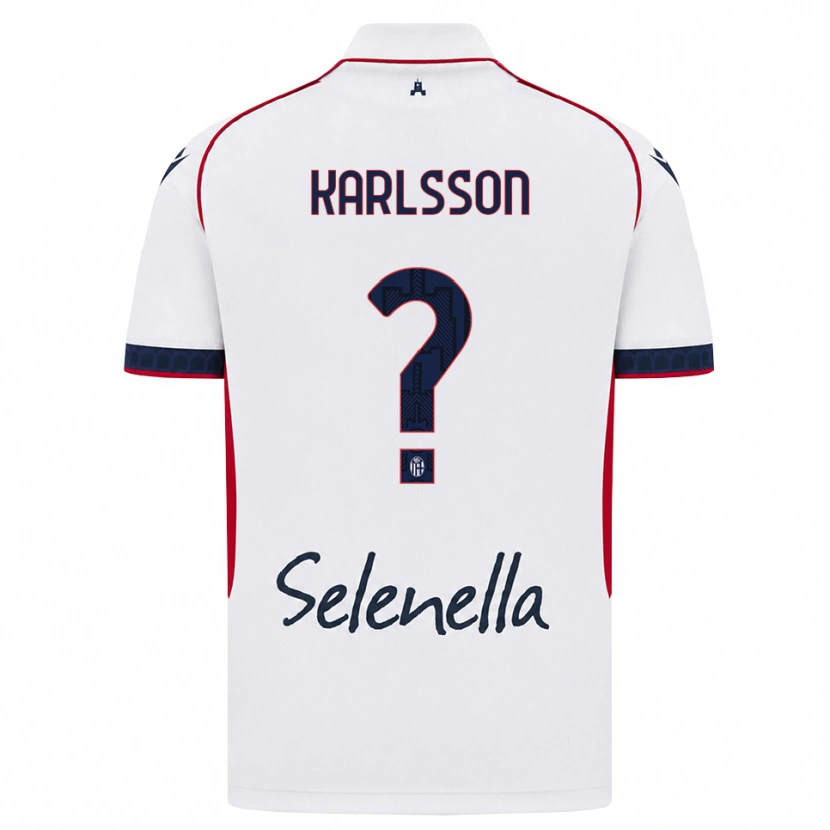 Danxen Kid Jesper Karlsson #0 White Red Royal Blue Away Jersey 2026/27 T-Shirt