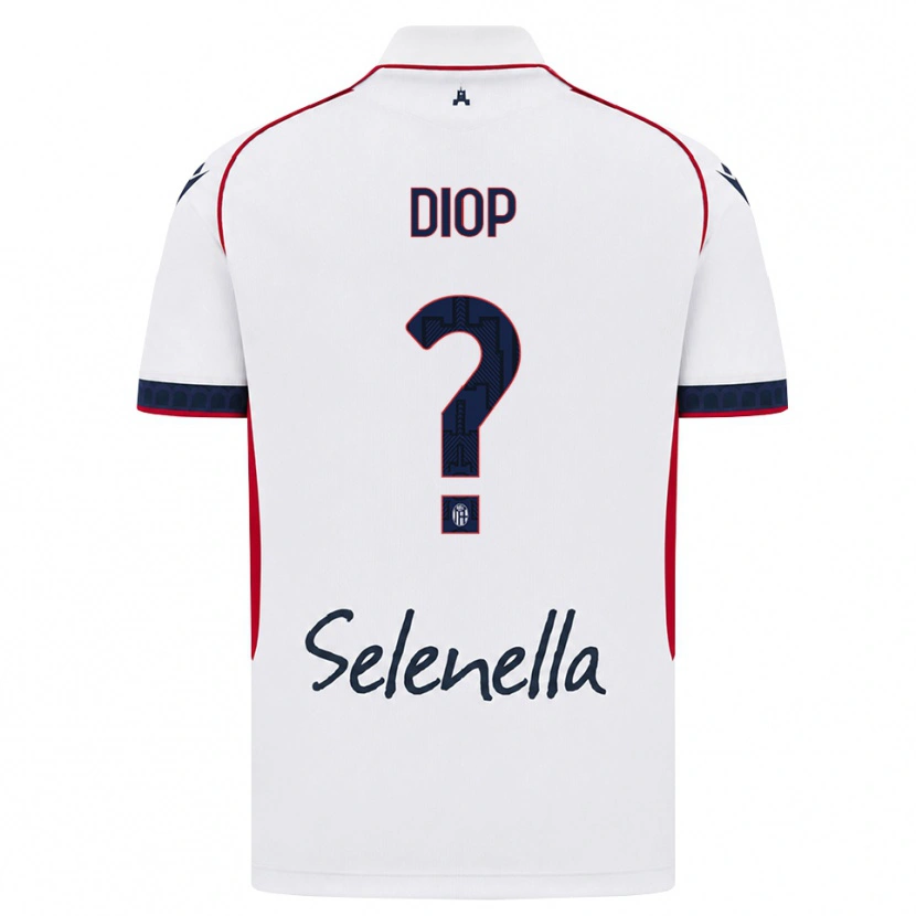 Danxen Kid Saer Diop #0 White Red Royal Blue Away Jersey 2026/27 T-Shirt