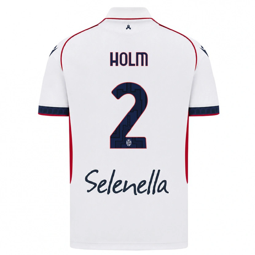 Danxen Kid Emil Holm #2 White Red Royal Blue Away Jersey 2026/27 T-Shirt