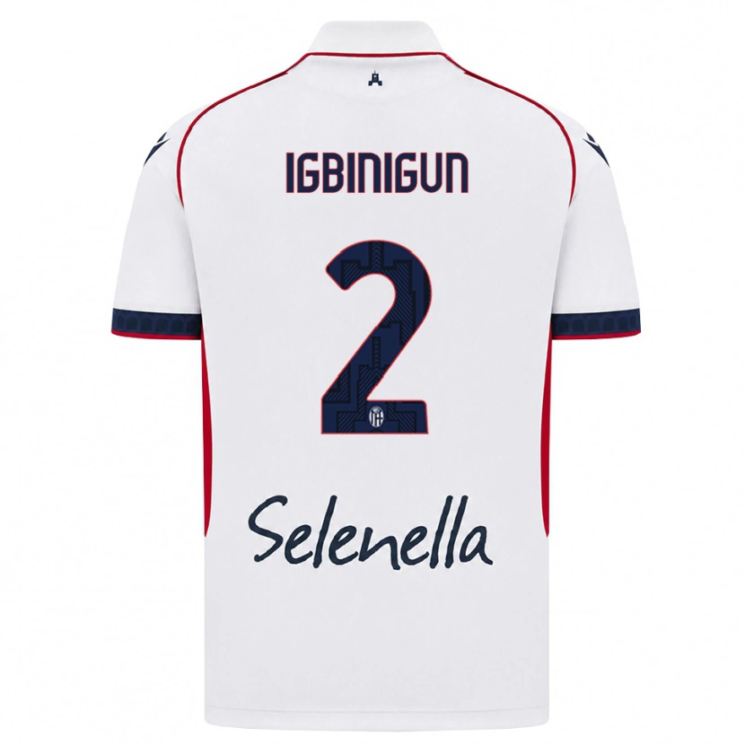 Danxen Kid James Igbinigun #2 White Red Royal Blue Away Jersey 2026/27 T-Shirt