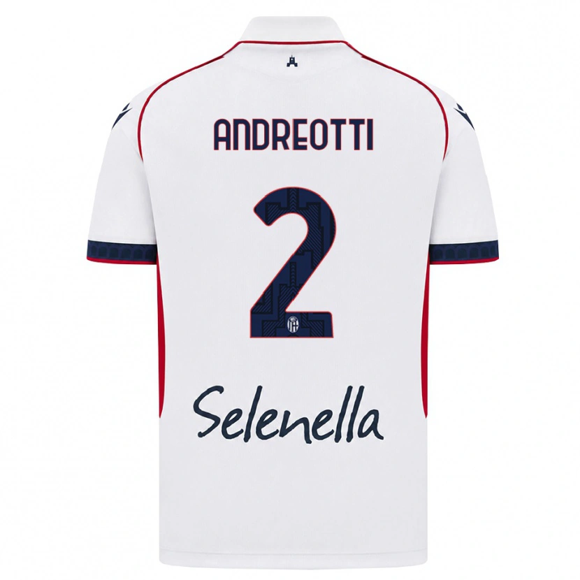 Danxen Kid Matteo Andreotti #2 White Red Royal Blue Away Jersey 2026/27 T-Shirt