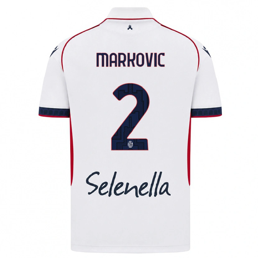 Danxen Kid Petar Markovic #2 White Red Royal Blue Away Jersey 2026/27 T-Shirt