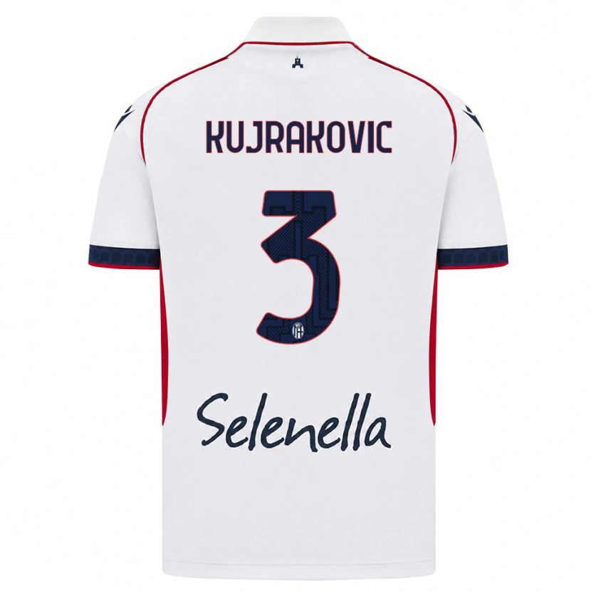 Danxen Kid Minel Kujrakovic #3 White Red Royal Blue Away Jersey 2026/27 T-Shirt