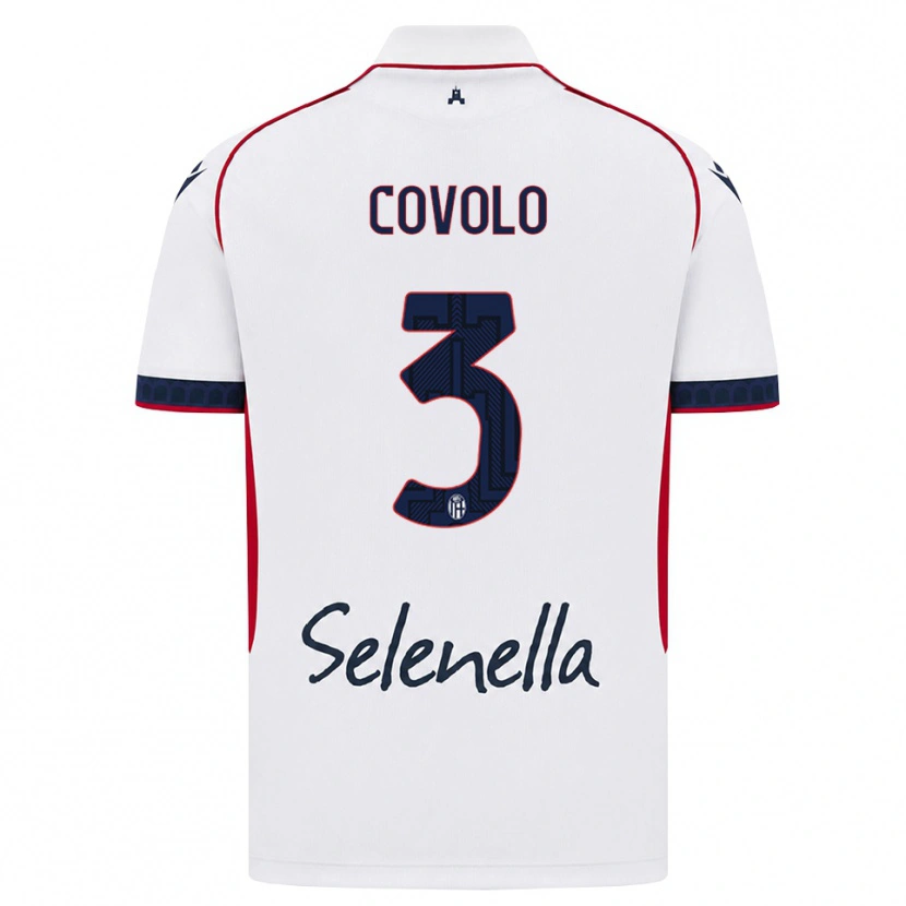 Danxen Kid Giovanni Covolo #3 White Red Royal Blue Away Jersey 2026/27 T-Shirt