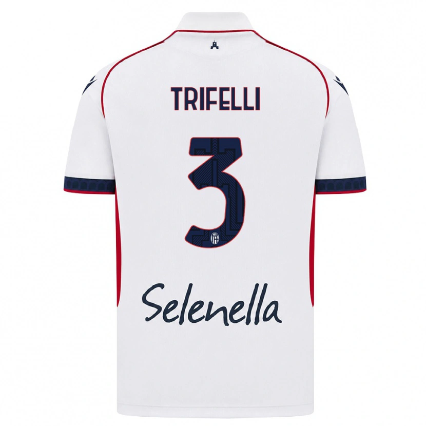 Danxen Kid Edoardo Trifelli #3 White Red Royal Blue Away Jersey 2026/27 T-Shirt