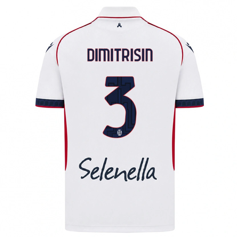 Danxen Kid Danila Dimitrișin #3 White Red Royal Blue Away Jersey 2026/27 T-Shirt