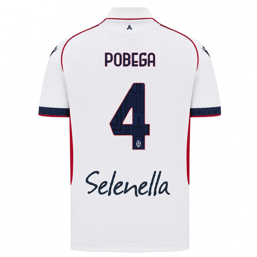 Danxen Kid Tommaso Pobega #4 White Red Royal Blue Away Jersey 2026/27 T-Shirt