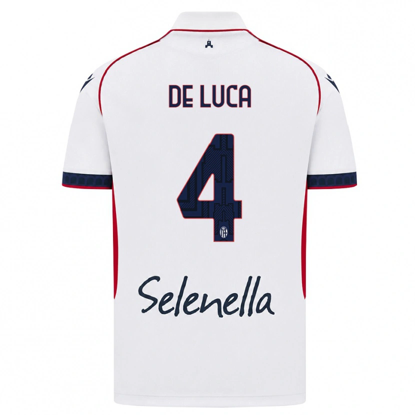 Danxen Kid Alessandro De Luca #4 White Red Royal Blue Away Jersey 2026/27 T-Shirt