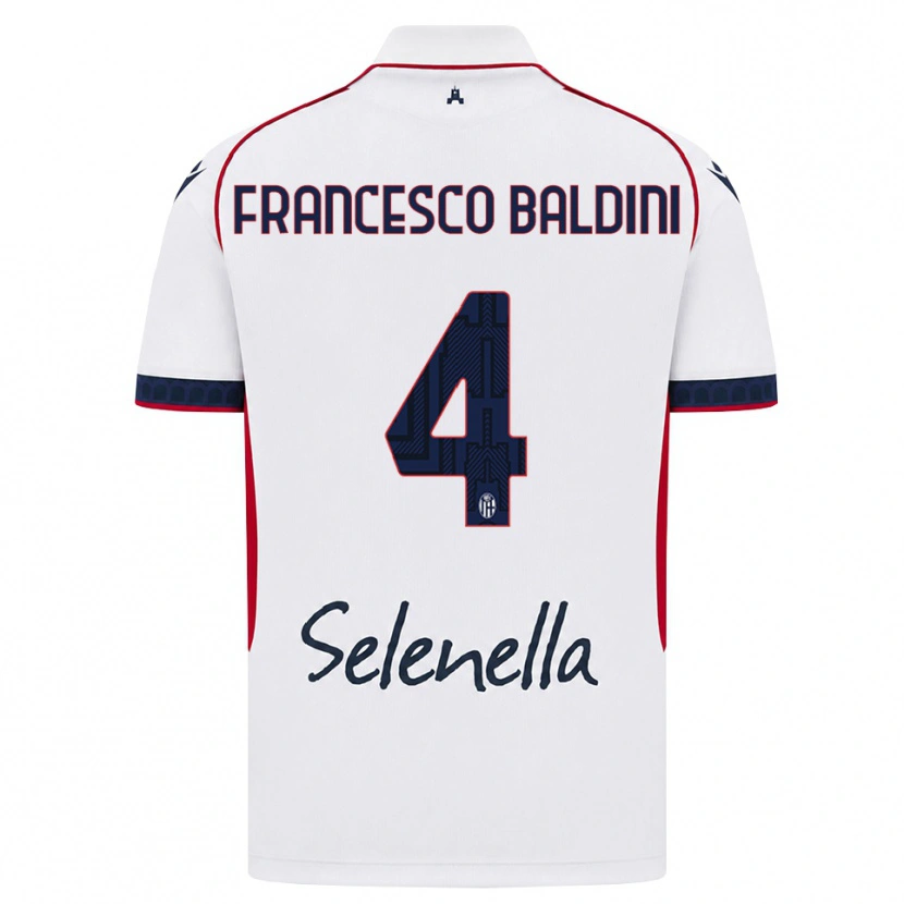 Danxen Kid Giovanni Francesco Baldini #4 White Red Royal Blue Away Jersey 2026/27 T-Shirt