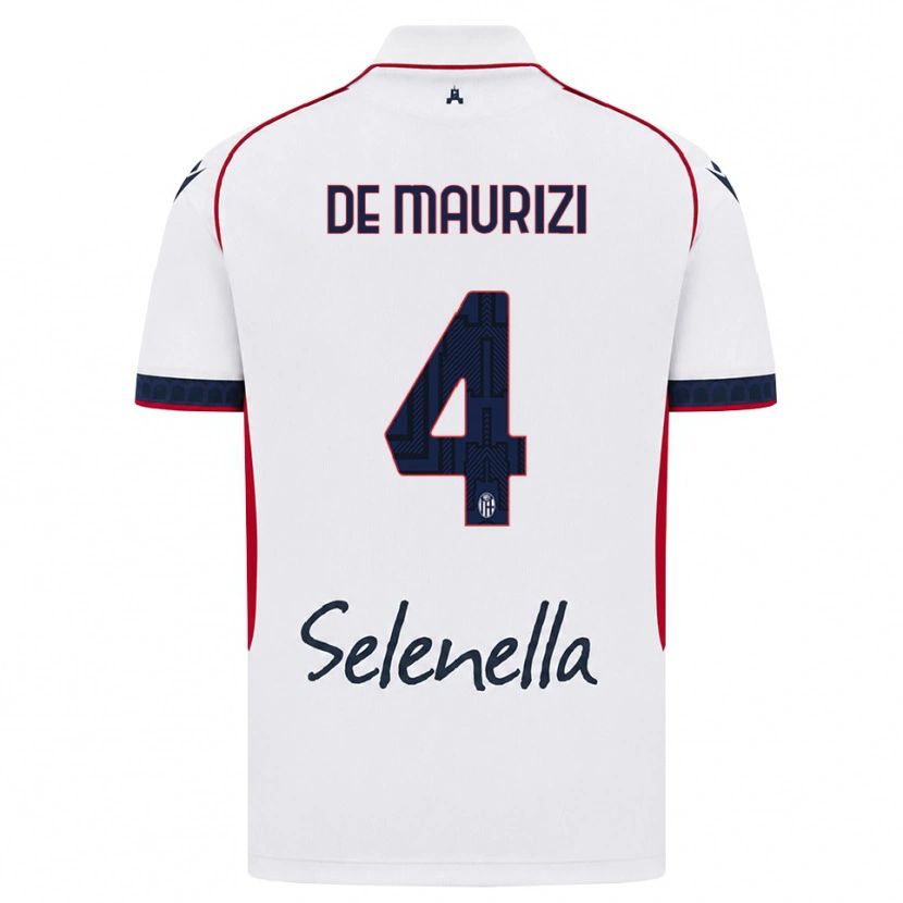 Danxen Kid Alessandro De Maurizi #4 White Red Royal Blue Away Jersey 2026/27 T-Shirt