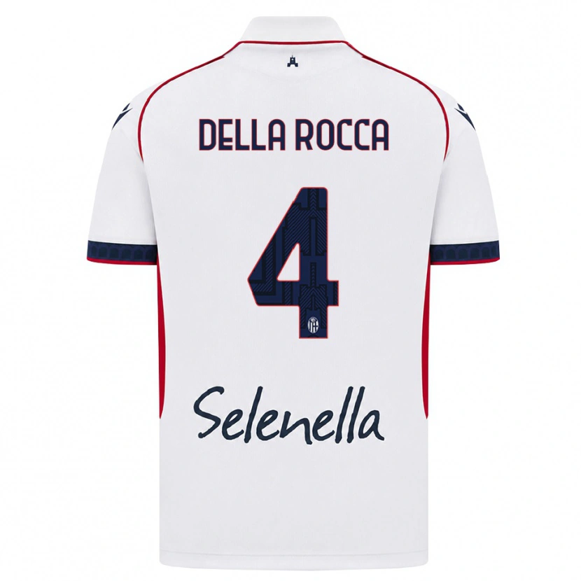 Danxen Kid Manuel Della Rocca #4 White Red Royal Blue Away Jersey 2026/27 T-Shirt