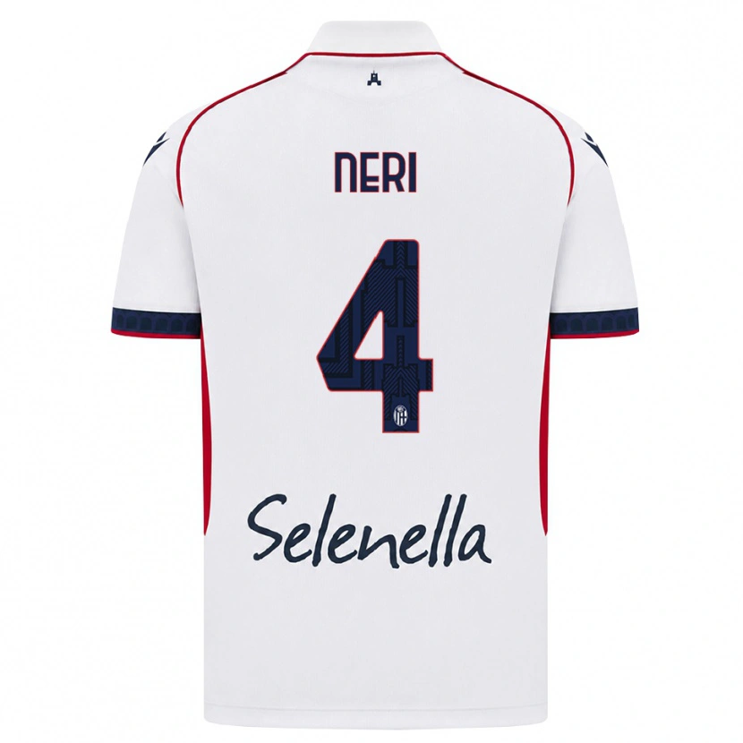 Danxen Kid Jacopo Neri #4 White Red Royal Blue Away Jersey 2026/27 T-Shirt