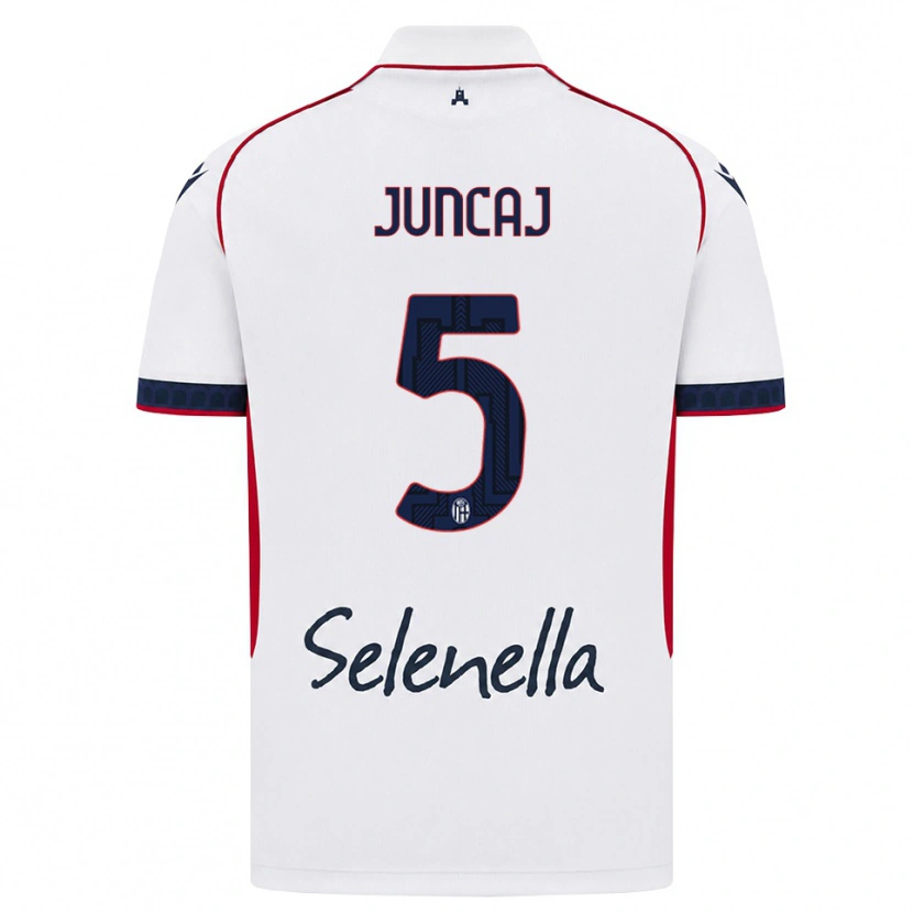 Danxen Kid Flavio Juncaj #5 White Red Royal Blue Away Jersey 2026/27 T-Shirt