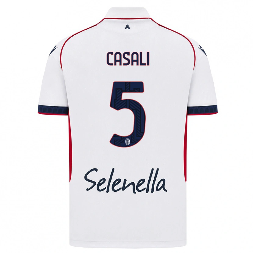 Danxen Kid Giacomo Casali #5 White Red Royal Blue Away Jersey 2026/27 T-Shirt