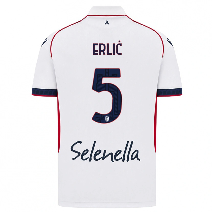 Danxen Kid Martin Erlić #5 White Red Royal Blue Away Jersey 2026/27 T-Shirt