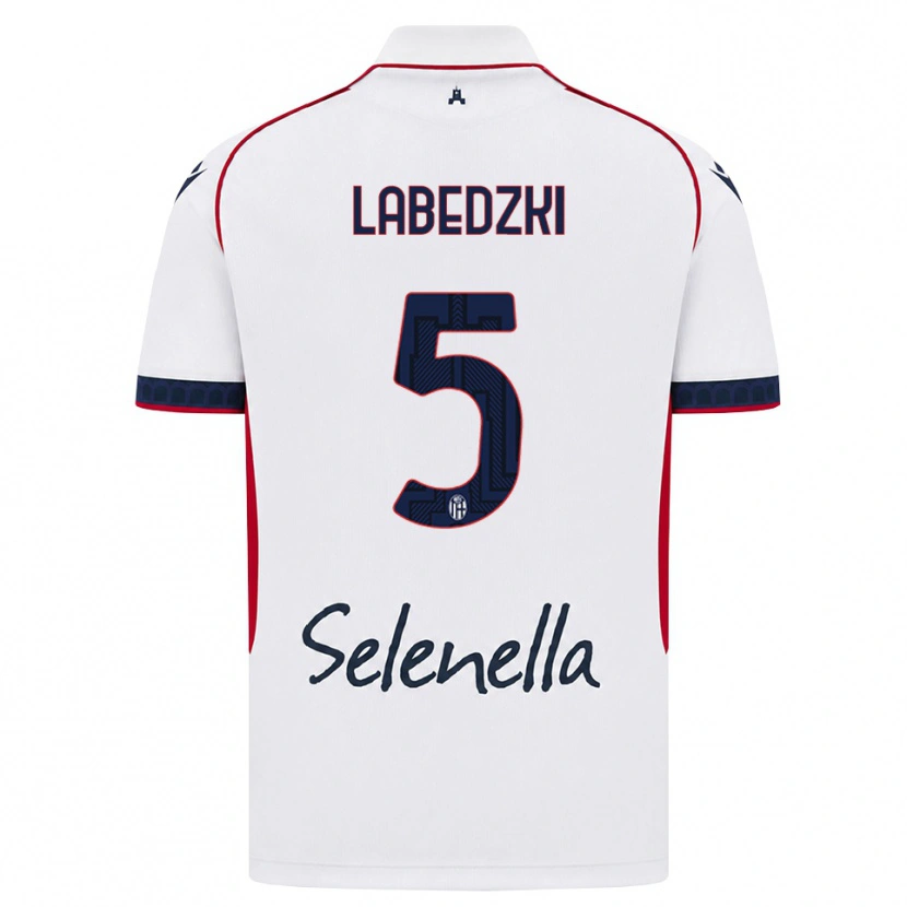 Danxen Kid Jan Labedzki #5 White Red Royal Blue Away Jersey 2026/27 T-Shirt