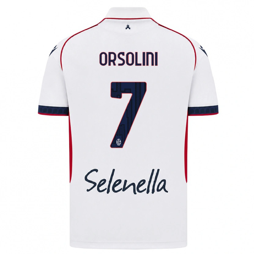 Danxen Kid Riccardo Orsolini #7 White Red Royal Blue Away Jersey 2026/27 T-Shirt