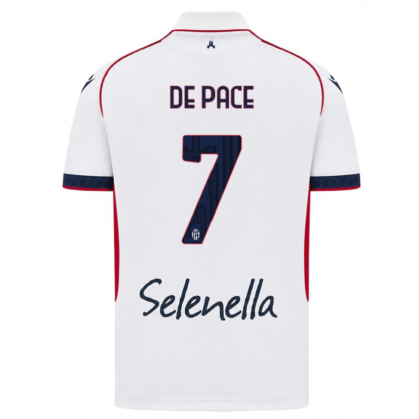Danxen Kid Piervincenzo De Pace #7 White Red Royal Blue Away Jersey 2026/27 T-Shirt