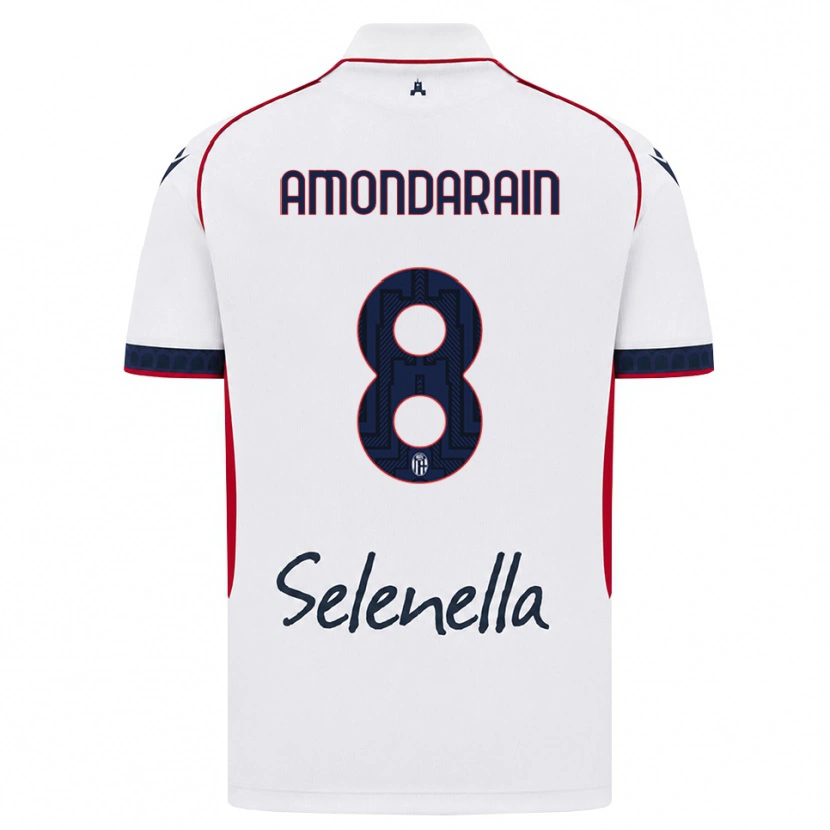 Danxen Kid Mikel Amondarain #8 White Red Royal Blue Away Jersey 2026/27 T-Shirt