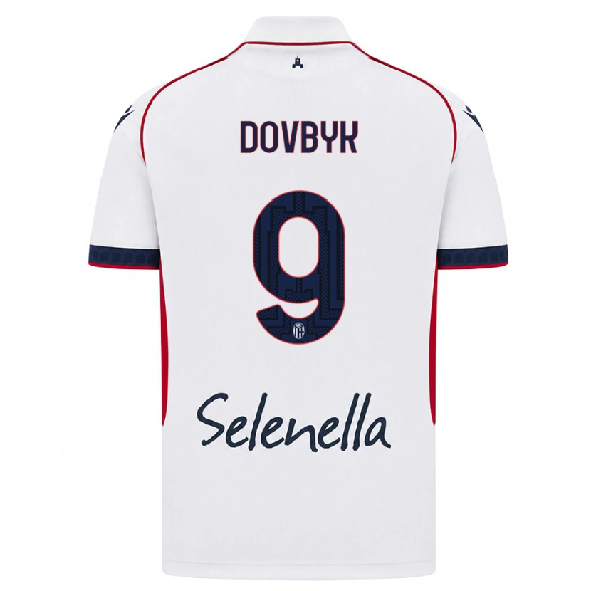 Danxen Kid Artem Dovbyk #9 White Red Royal Blue Away Jersey 2026/27 T-Shirt