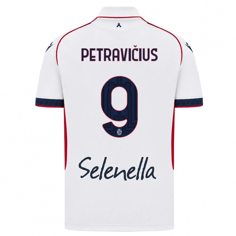 Danxen Kid Joris Petravičius #9 White Red Royal Blue Away Jersey 2026/27 T-Shirt