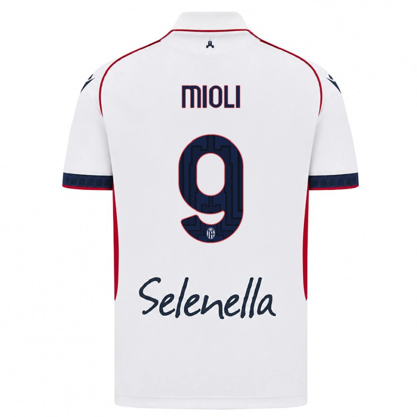 Danxen Kid Mattia Mioli #9 White Red Royal Blue Away Jersey 2026/27 T-Shirt