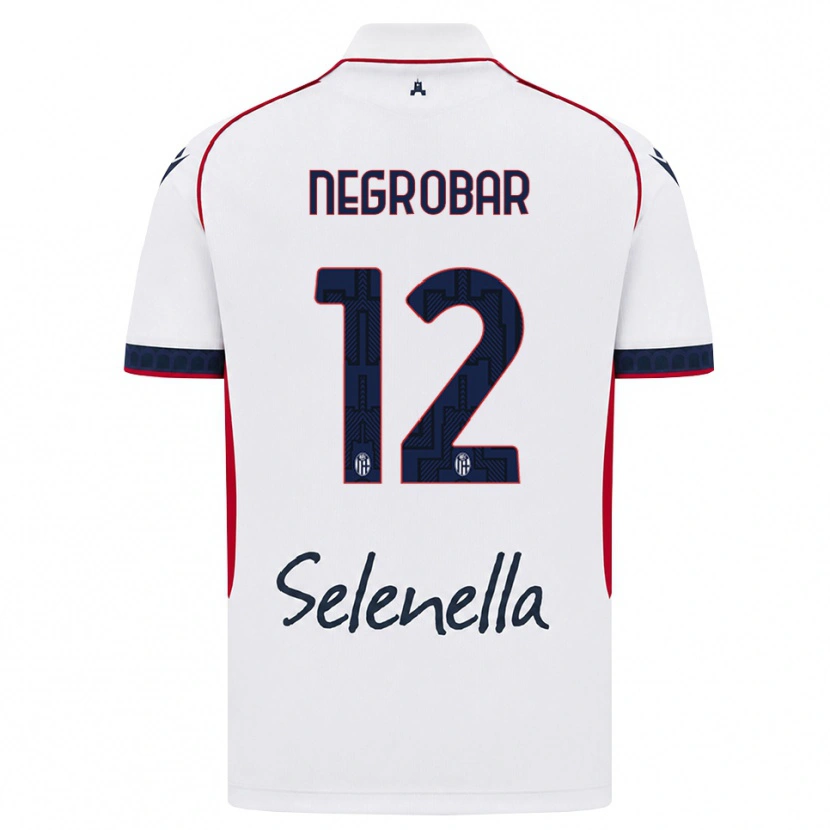 Danxen Kid Lucas Negrobar #12 White Red Royal Blue Away Jersey 2026/27 T-Shirt