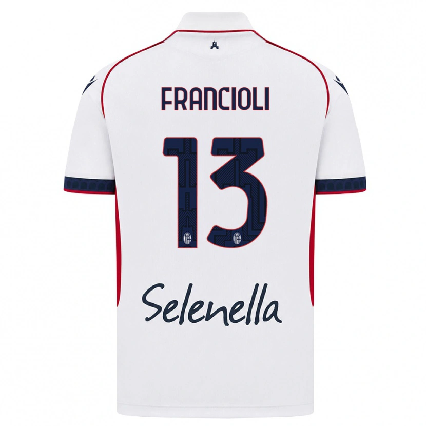 Danxen Kid Diego Francioli #13 White Red Royal Blue Away Jersey 2026/27 T-Shirt