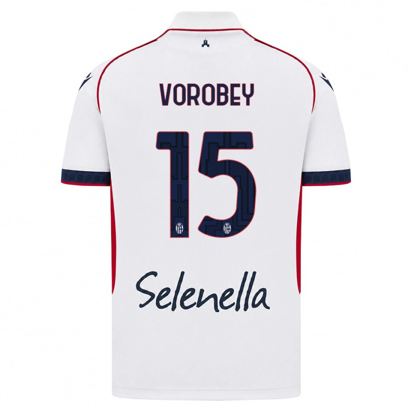 Danxen Kid Maksym Vorobey #15 White Red Royal Blue Away Jersey 2026/27 T-Shirt