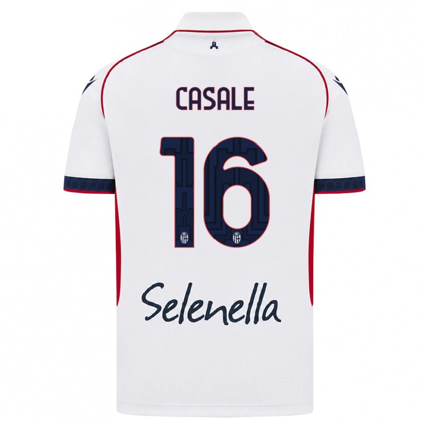 Danxen Kid Nicolò Casale #16 White Red Royal Blue Away Jersey 2026/27 T-Shirt