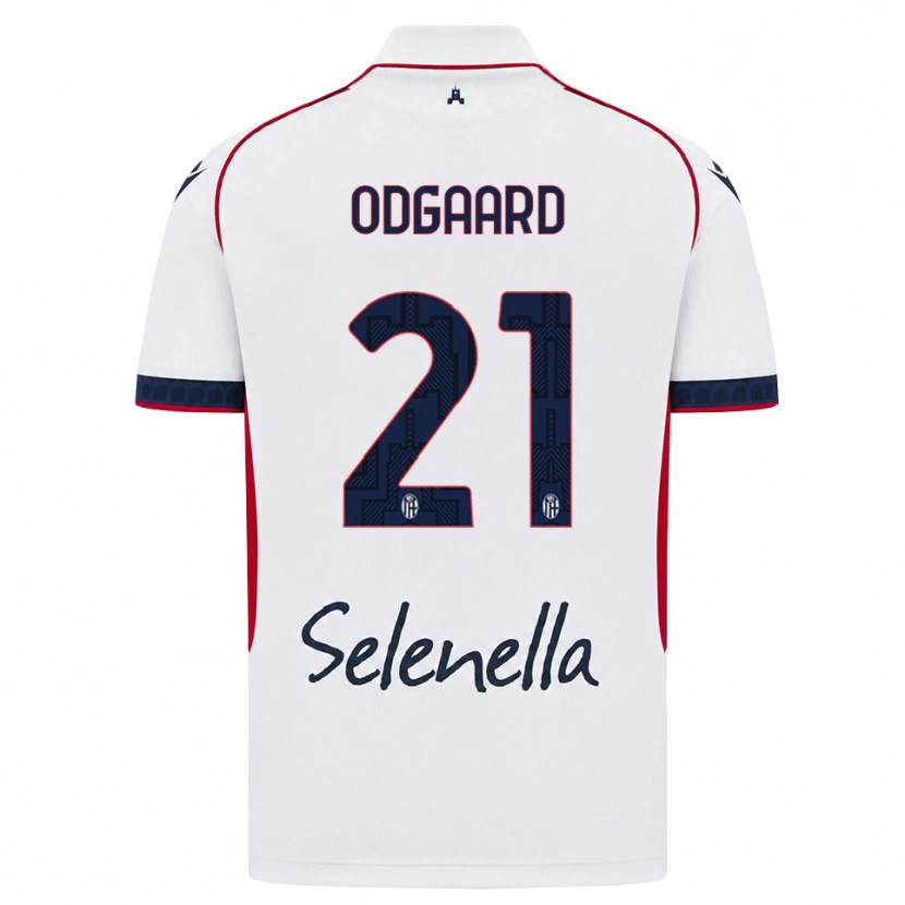Danxen Kid Jens Odgaard #21 White Red Royal Blue Away Jersey 2026/27 T-Shirt