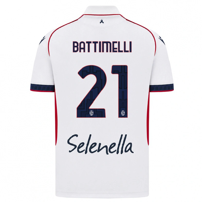 Danxen Kid Giuseppe Battimelli #21 White Red Royal Blue Away Jersey 2026/27 T-Shirt