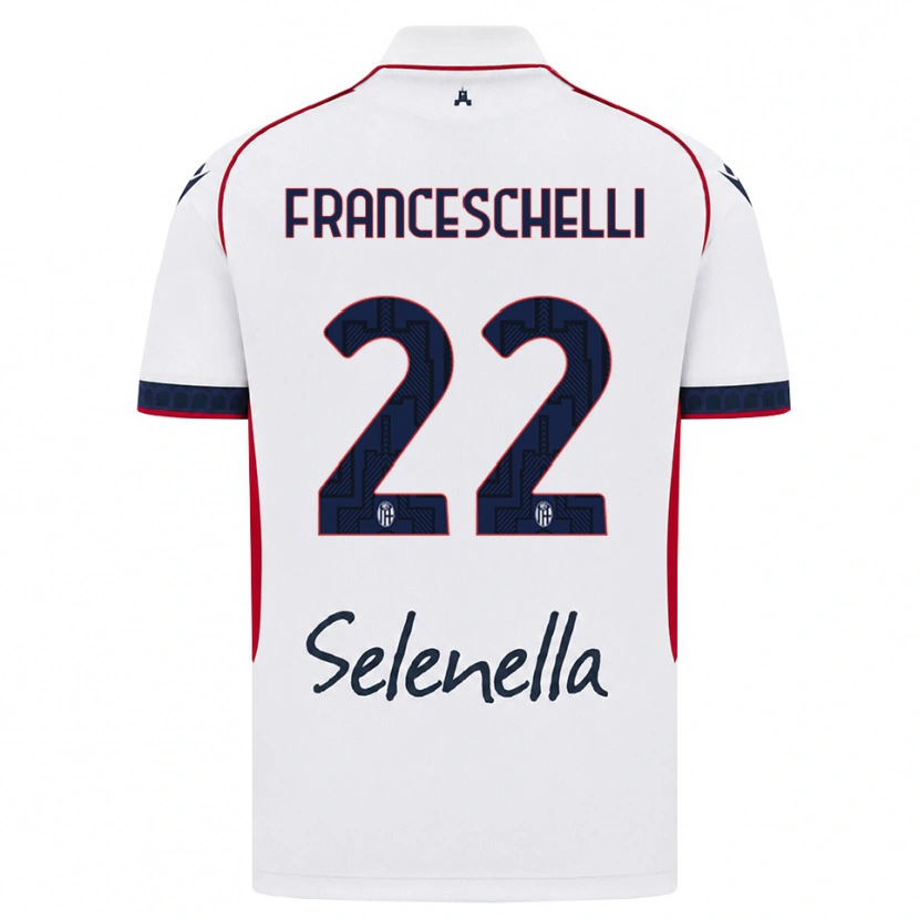Danxen Kid Matteo Franceschelli #22 White Red Royal Blue Away Jersey 2026/27 T-Shirt
