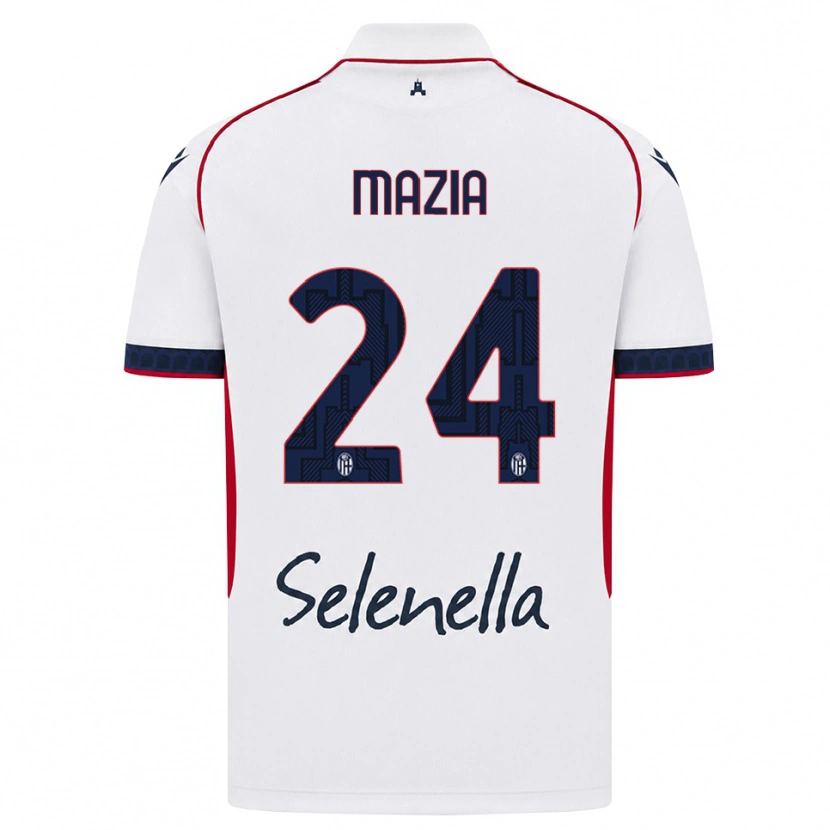Danxen Kid Andrea Mazia #24 White Red Royal Blue Away Jersey 2026/27 T-Shirt