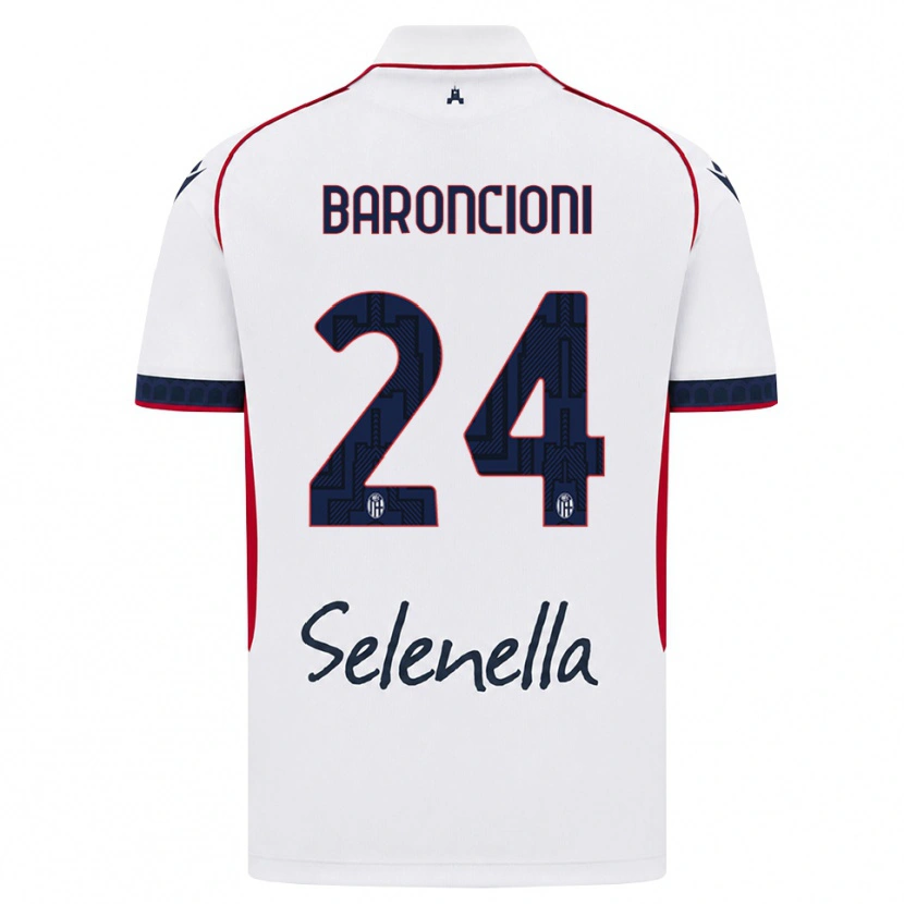 Danxen Kid Davide Baroncioni #24 White Red Royal Blue Away Jersey 2026/27 T-Shirt