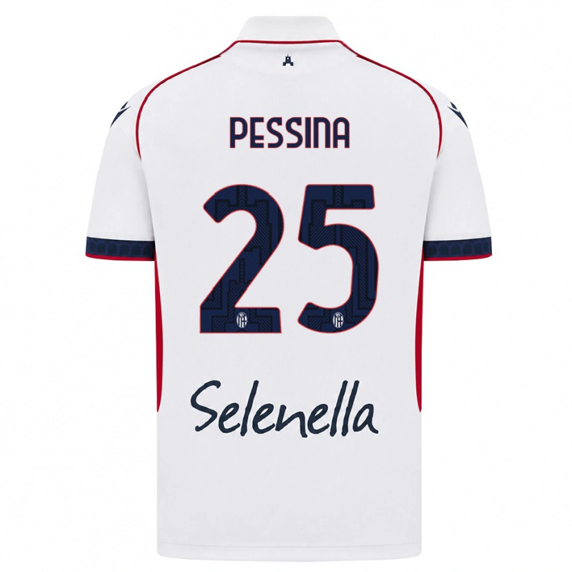 Danxen Kid Massimo Pessina #25 White Red Royal Blue Away Jersey 2026/27 T-Shirt
