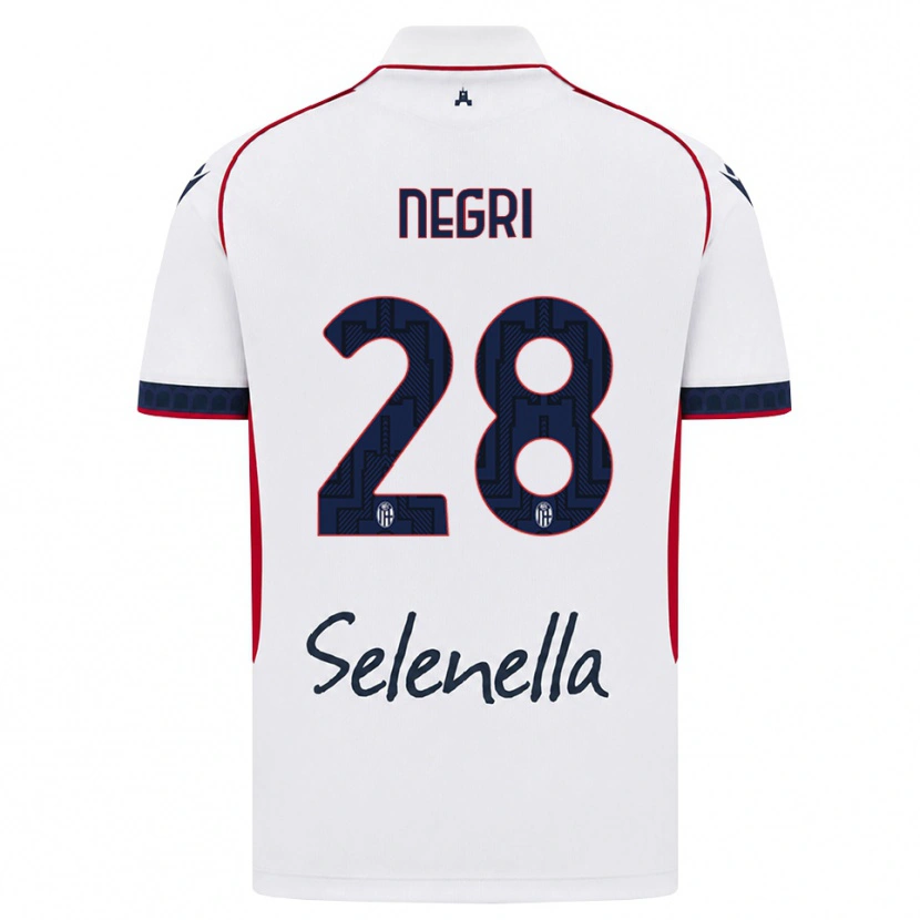 Danxen Kid Simone Negri #28 White Red Royal Blue Away Jersey 2026/27 T-Shirt