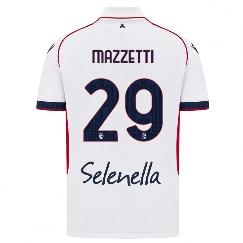 Danxen Kid Gabriele Mazzetti #29 White Red Royal Blue Away Jersey 2026/27 T-Shirt