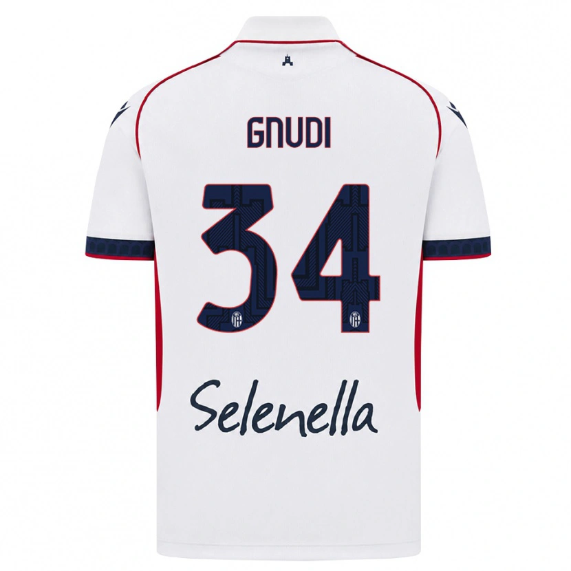 Danxen Kid Riccardo Gnudi #34 White Red Royal Blue Away Jersey 2026/27 T-Shirt